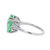 Oval Cut Ocean Green Spinel Sterling Silver Ring Size 6