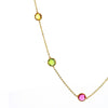 18K Tourmaline Topaz Amethyst Citrine Necklace