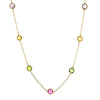 18K Tourmaline Topaz Amethyst Citrine Necklace