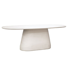 Turell Outdoor Dining Table in White Concrete