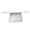 Turell Outdoor Dining Table in White Concrete