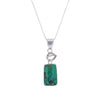Carico Lake Green Türkis &amp; Enhydro Herkimer Diamant Anhänger Halskette