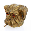 Vintage 1800er Messing-Tabakladen-Zigarren-Bulldogge-Kopf aus England
