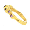 Turmalin-Regenbogenring aus 14 Karat vergoldetem Sterlingsilber, Größe 5,5