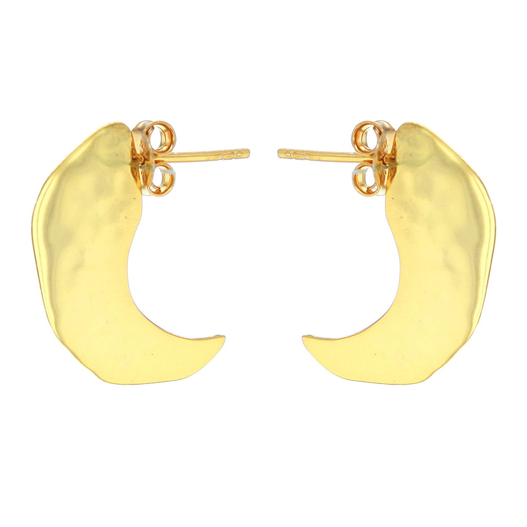 14K Hammered Gold Fill Chili Stud Earrings
