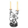 2 Taper Table Octopus Candelabra in Sterling Silver Pewter