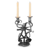 2 konische Tisch-Oktopus-Kerzenleuchter aus Sterlingsilberzinn 