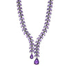Amethyst & Marcasite Cascading Necklace in Sterling Silver