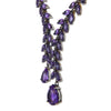 925 純銀紫水晶和白鐵礦層疊項鍊