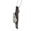Anhänger-Halskette aus oxidiertem Sterlingsilber und Türkis