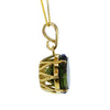 Brightstar Moldavite Pendant Necklace in 14K Solid Gold Setting