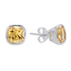 925 純銀黃水晶水晶耳環