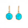 Sleeping Beauty Turquoise Earrings in 18K Solid Gold