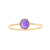 18K 純金半球紫水晶戒指 尺寸 7