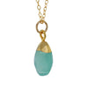 Petite Faceted Chalcedony Pendant Necklace in Gold Filled Sterling Silver