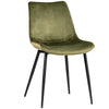 一對 Christiano 餐椅，採用酪梨綠色聚酯纖維混紡和縫線裝飾