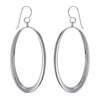 Bauhaus Elipse Sterling Silver Hoop Earrings