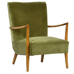 Becker 中世紀佛蘭德綠色天鵝絨扶手椅