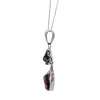 Colombianite & Meteorite Sterling Silver Pendant Necklace