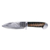 Maßgeschneidertes Messer mit 416-Lagen-Hi-Carbon-Damastklinge und Griff aus Kiefernzapfen