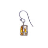 Triangle Cut Faceted Citrine Earrings
