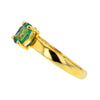 Erin Brilliant Faceted Oval Emerald Ring in Solid 14K Gold Size 8