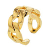 Franco 14K 鍍金黃銅開口戒指
