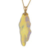 Atemberaubende Freiform-Halskette mit natürlichem brasilianischem Opal-Anhänger an einer 14-karätigen Gelbgoldkette 