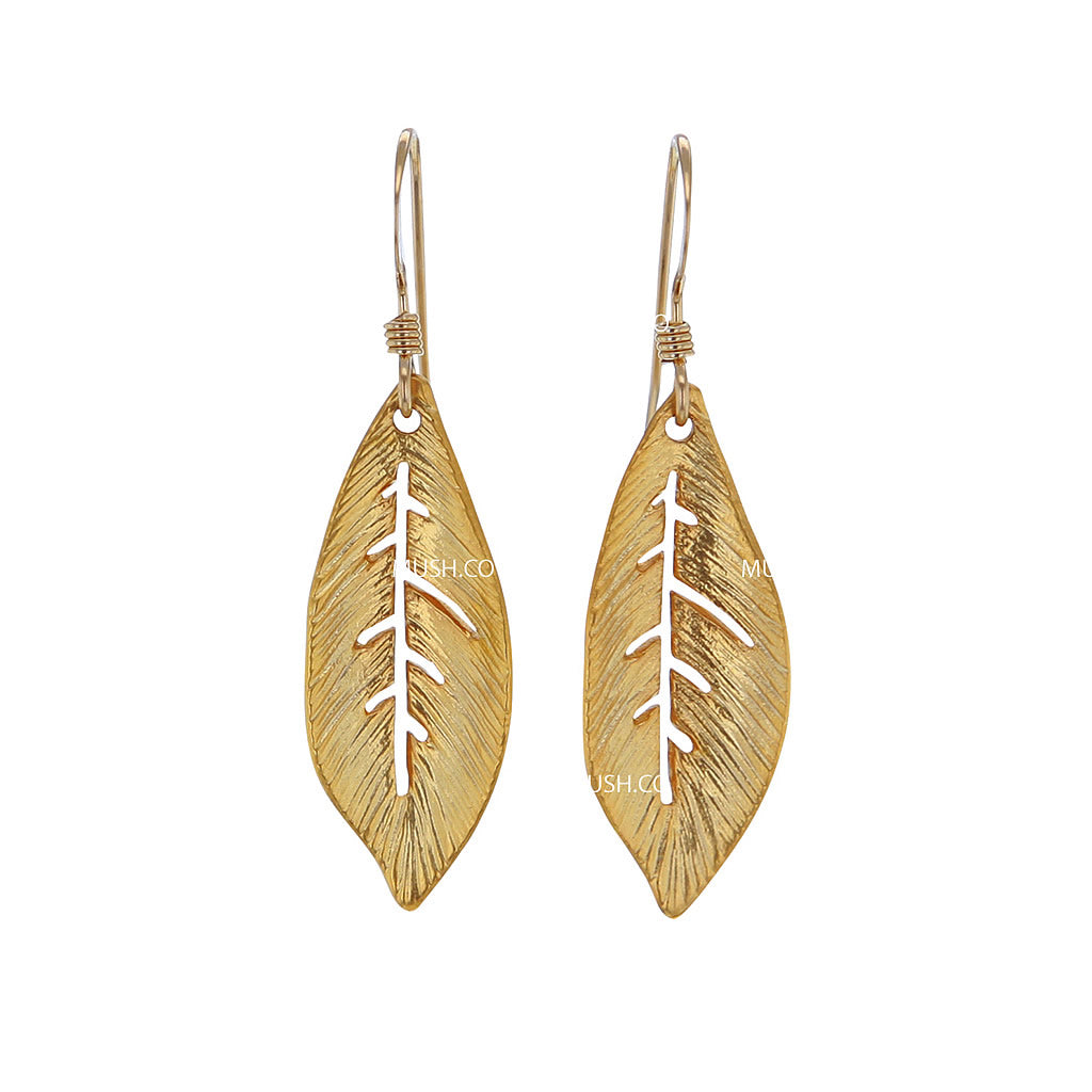 Leaf Earrings in 14k Gold Filled Sterling Silver