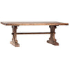 Large Extendable Italian Dining Table in Sienna Finish Blond Indian Hardwood