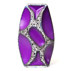 1970 年代大號紫色 Roth Keramik 菱形花瓶 311