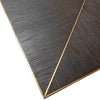Starburst 79 英寸現代餐桌，採用燒橡木和黃銅裝飾