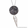 Conchiglia Spirale 義大利設計師純銀、金色和黑色鋯石項鍊