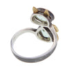 Katzen-Prasiolit-Ring aus oxidiertem Sterlingsilber mit Bronzebeschichtung von Bora, Größe 8