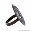 Handmade Italian Designer Ring in Oxidized Sterling Silver Size 8