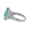 Princess Cut Ocean Green Spinel Sterling Silver Ring Size 7