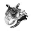 Happy Hippo Sculpted Sterling Silver Adjustable Ring