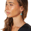 Tropfenförmige Morenici-Türkis-Ohrringe aus Sterlingsilber 