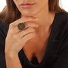 Faszinierender Ring aus Sterlingsilber mit natürlichem Boulder-Opal, Größe 8 – verstellbar 