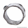 義大利設計師純銀桶形戒指，鑲嵌蛇紋石和 18K 金小玩意