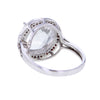 Ring aus Sterlingsilber mit Herkimer-Diamant und Markasit im Rundschliff