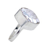 Herkimer-Diamant-Rattler-Ring aus Sterlingsilber