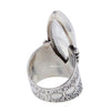 Ring aus Sterlingsilber mit Mondstein im Boho-Stil, Größe 6