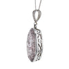 Super 7 Meloday Stone Faceted Oval Pendant in Sterling Silver