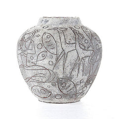 Ruscha 復古手工製作白色陶瓷 Filigran 花瓶