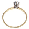 Vintage 14K Weiß- und Gelbgold-Diamant-Ehering, Größe 8