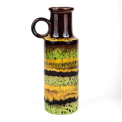 Vintage Vase mit Tropfglasur von Scheurich Westdeutschland