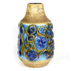 西德 Carstens 設計的大型野獸派中世紀落地花瓶，帶有花卉設計
