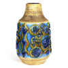 西德 Carstens 設計的大型野獸派中世紀落地花瓶，帶有花卉設計